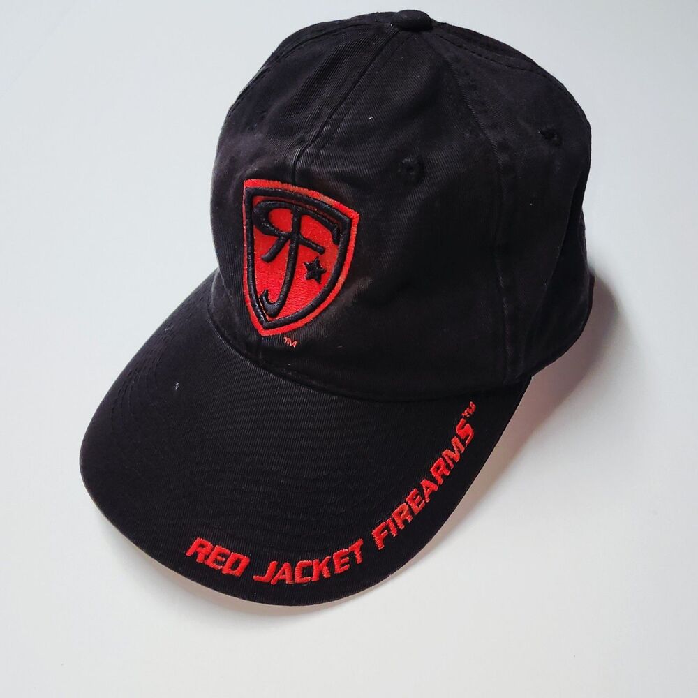 Red Jacket Firearms Hat Strap Back Black RJF Gear One Size Adjustable